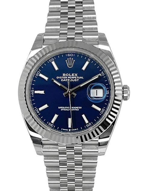 rolex datejust blu jubilee|Rolex Datejust 41mm jubilee bracelet.